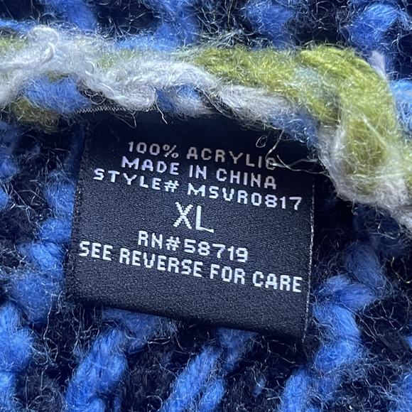 Y2K Notations Womens Cardigan Sweater Extra Large XL Open Front Striped Western - Picture 5 of 10